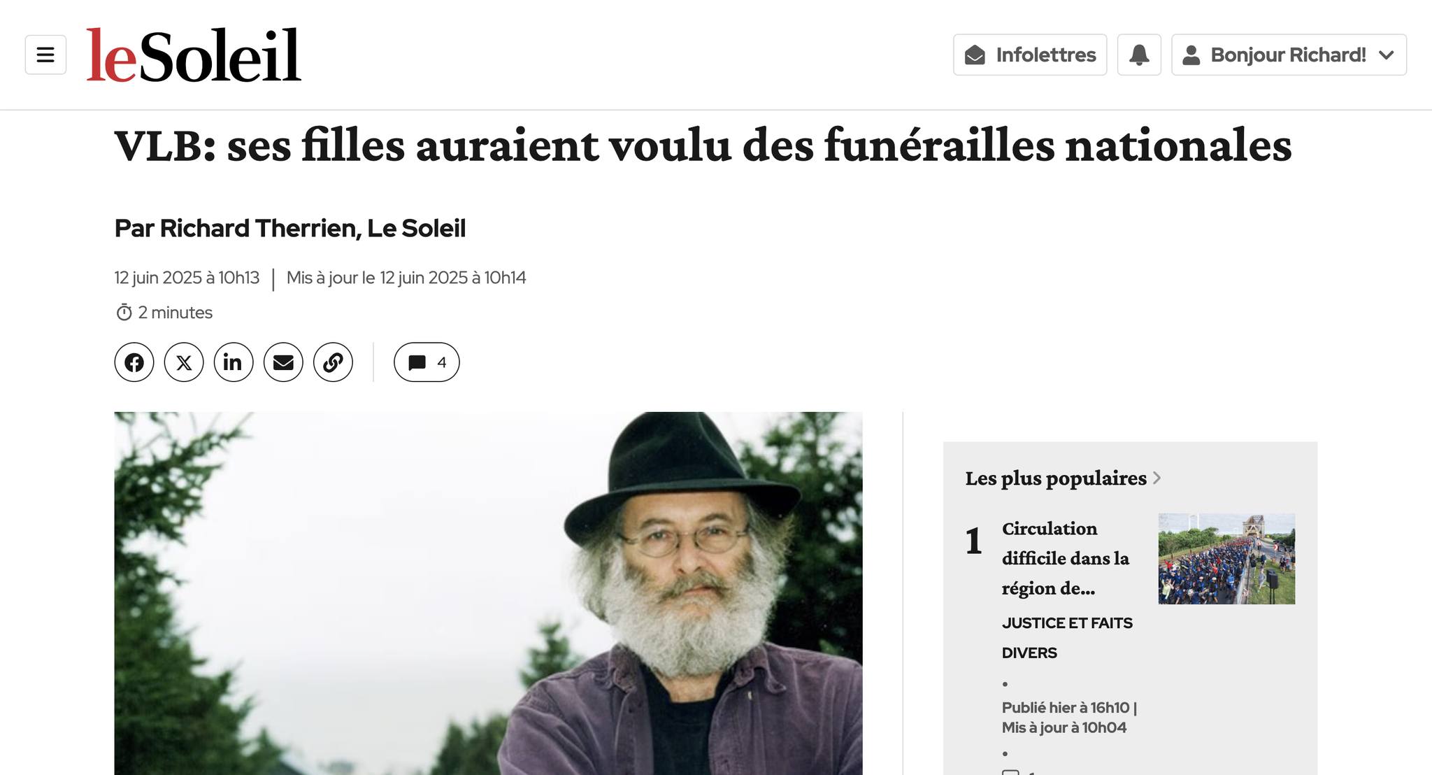 Richard - Les filles de Victor-Lévy Beaulieu auraient voulu des ...