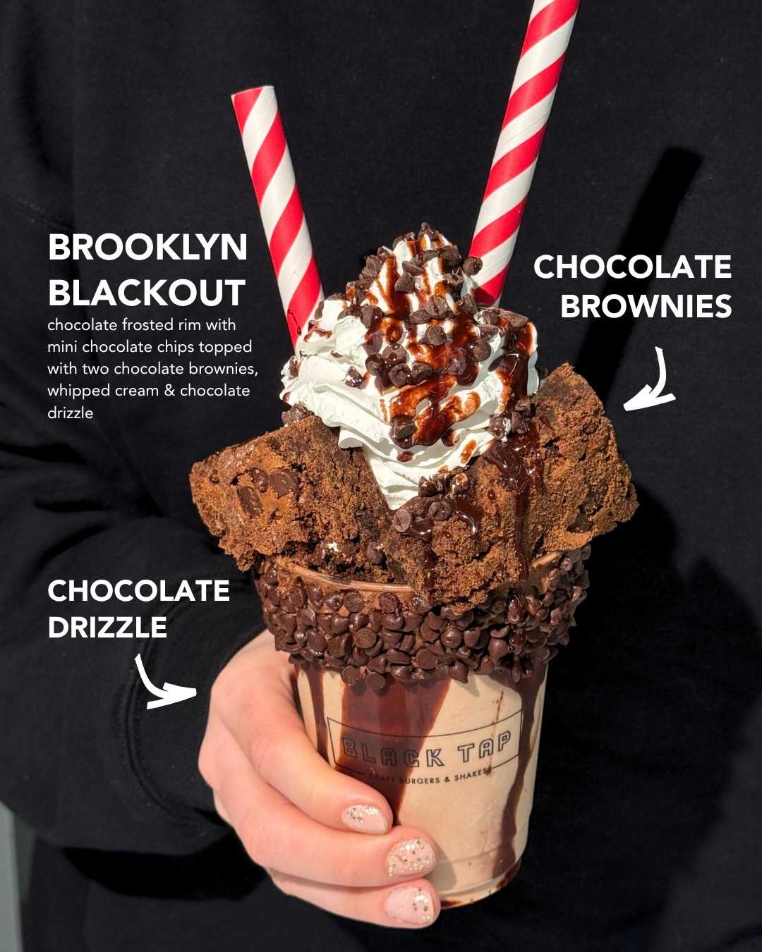 The CrazyShake by @blacktap popup at @disneysprings features both