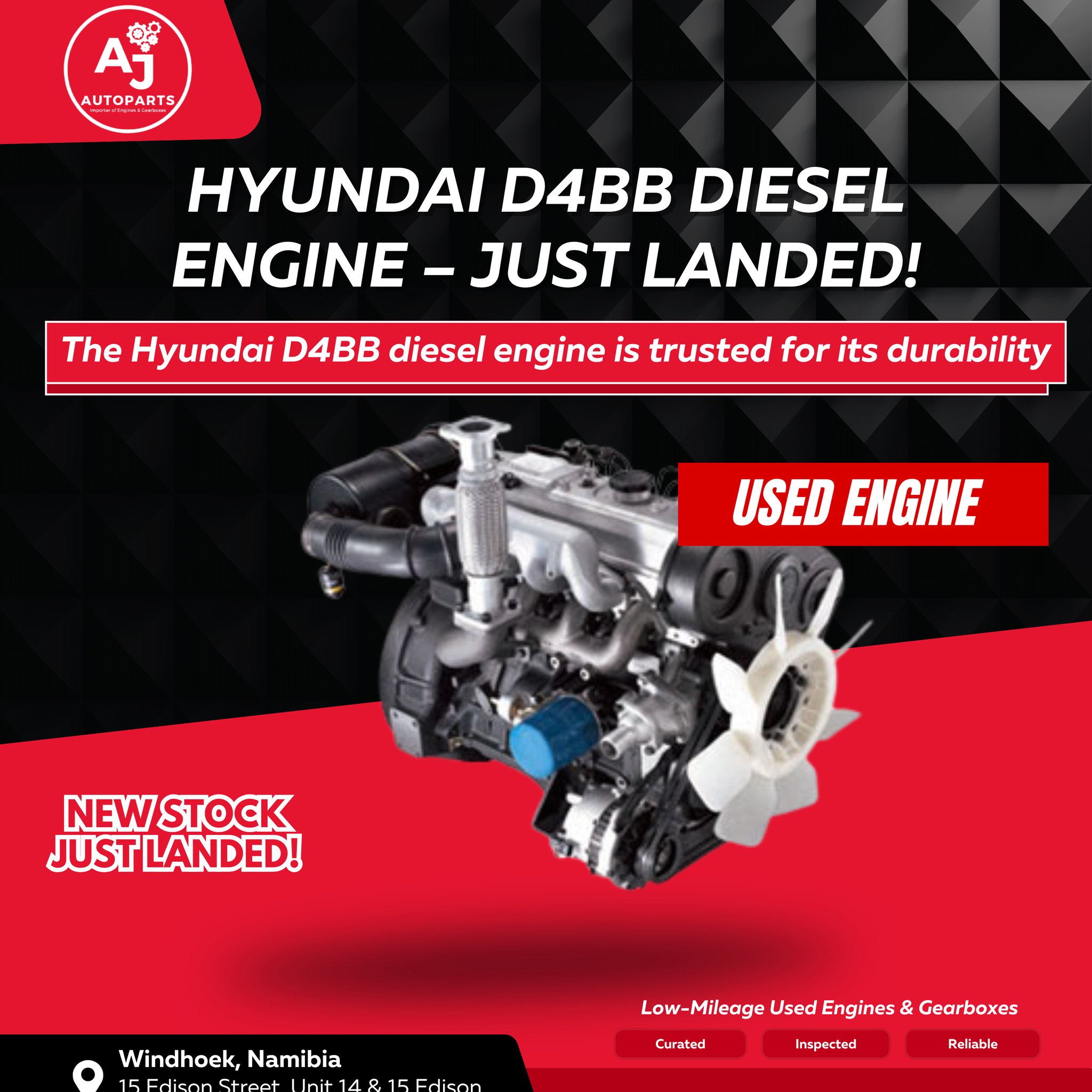 AJ Auto Parts - 💪 New arrival! The Hyundai D4BB diesel... | Facebook