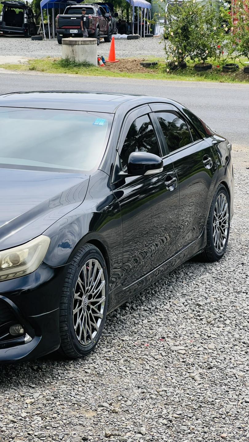 Toyota mark x with 245/45/r18 tyres supplied and installed racers