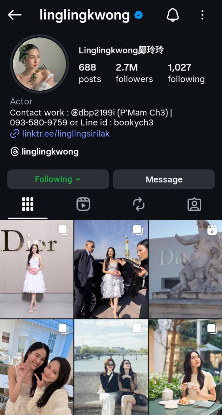 ^_^さんアンバサダー Whoever has an IG, pls goto Linglingkwong IG and press LIKE.
