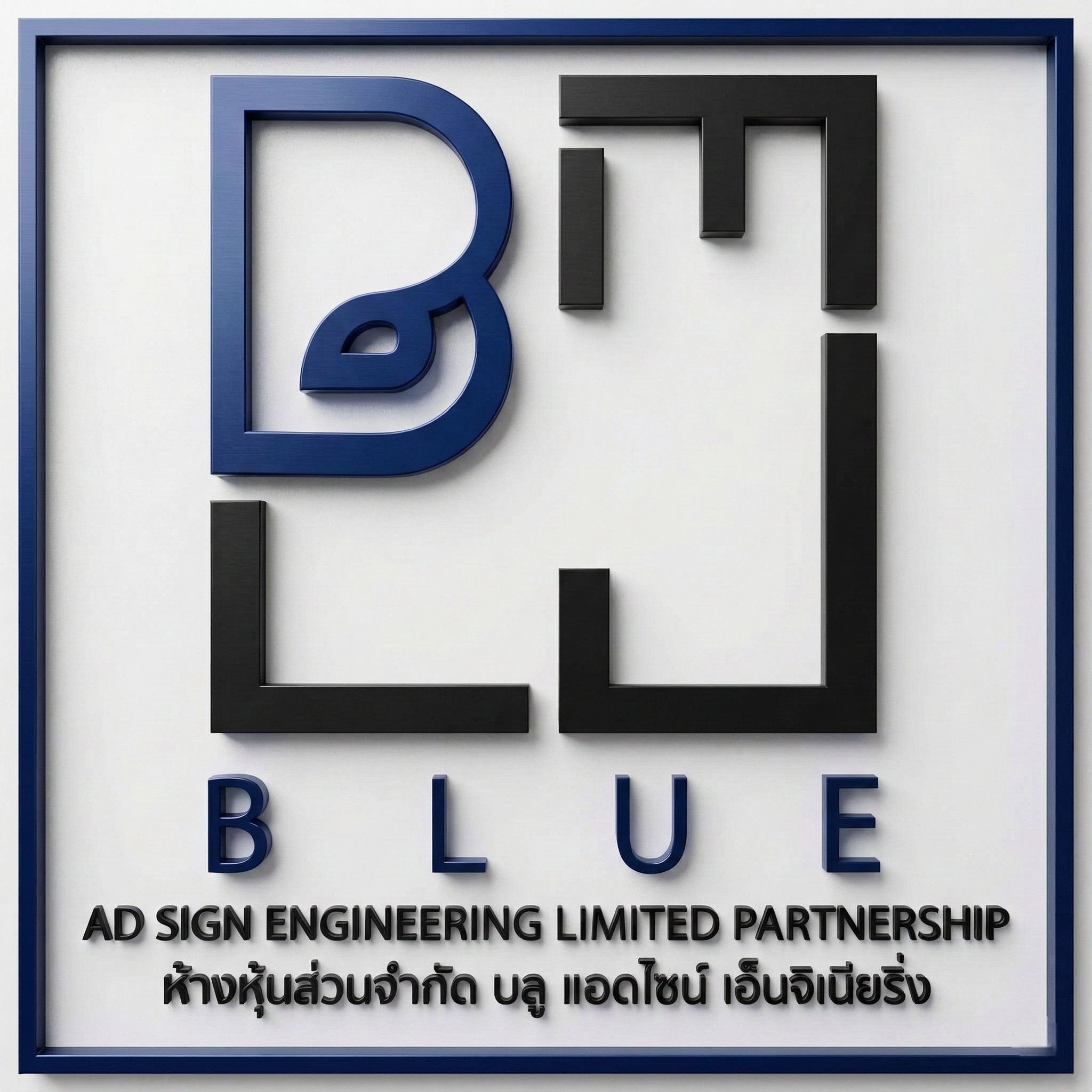 Blue Ad Sign Engineering