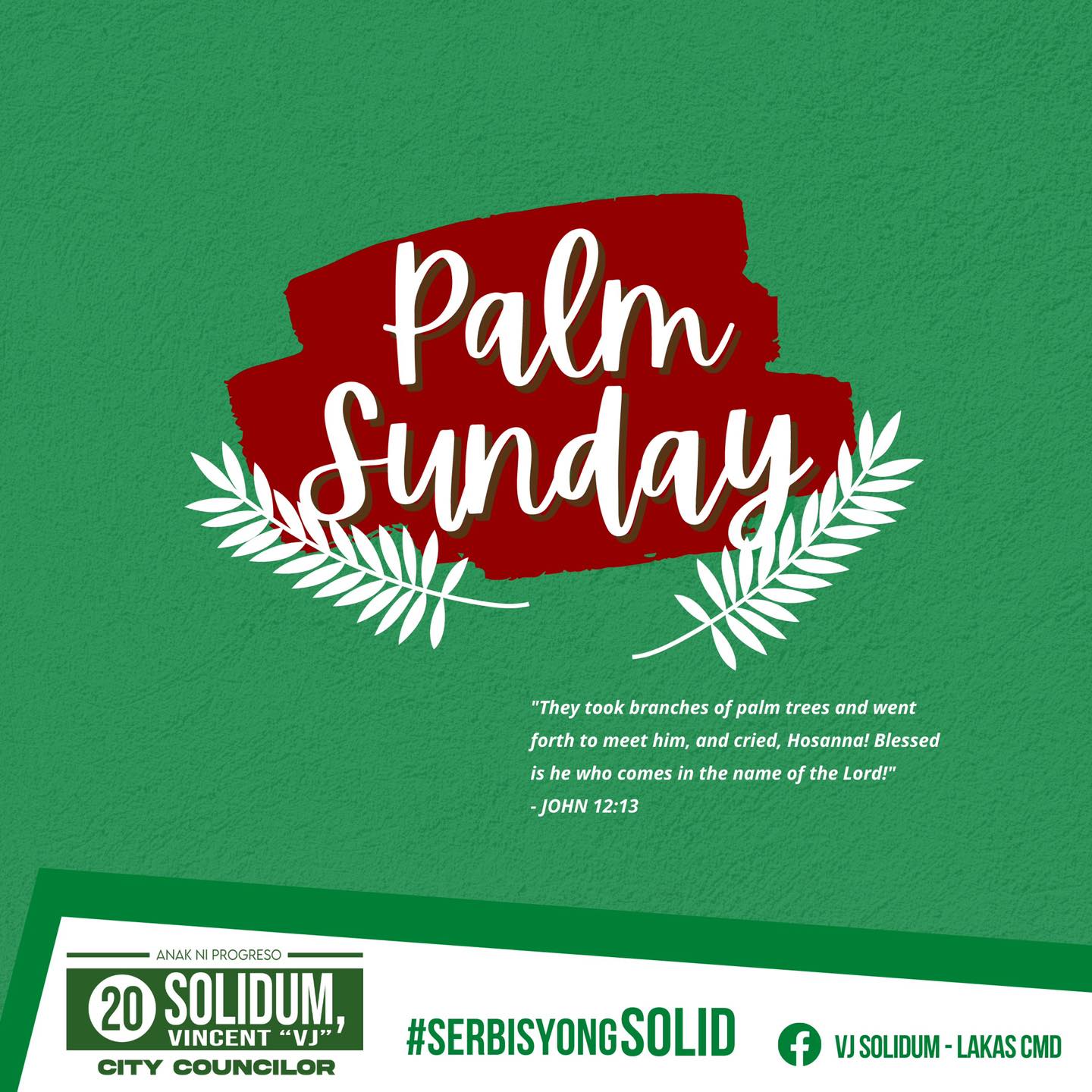 Councilor - Maluwalhating Araw ng Palaspas! 🌿🌿 Sa pagsimula ng Semana ...