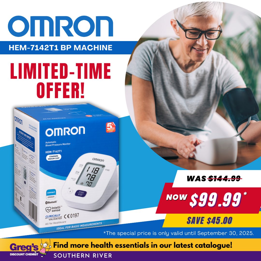 Greg's - Omron HEM-7142T1 Blood Pressure Monitor now on special at Greg ...