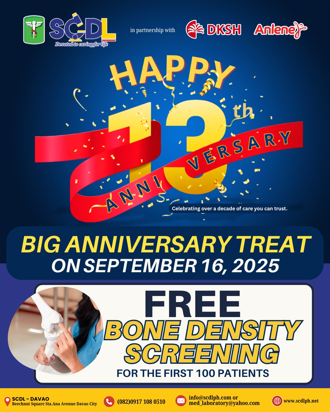 Specialists - BUKAS NA!!! 🦴 FREE Bone Density Screening – Sept 16! 🦴 As ...