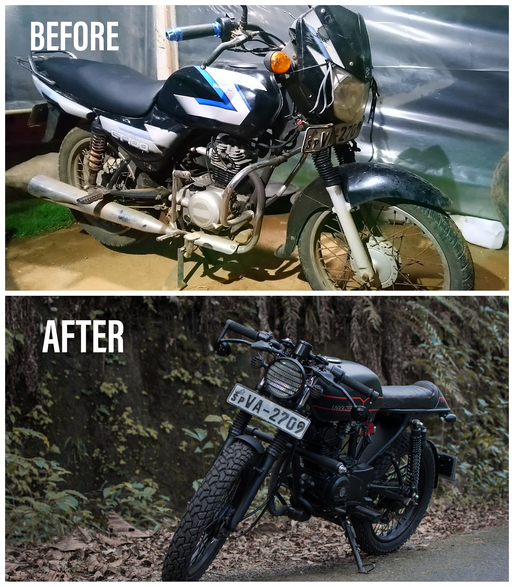 InvaderX - Cafe Racer Modification 📌️ Bajaj CT100... | Facebook