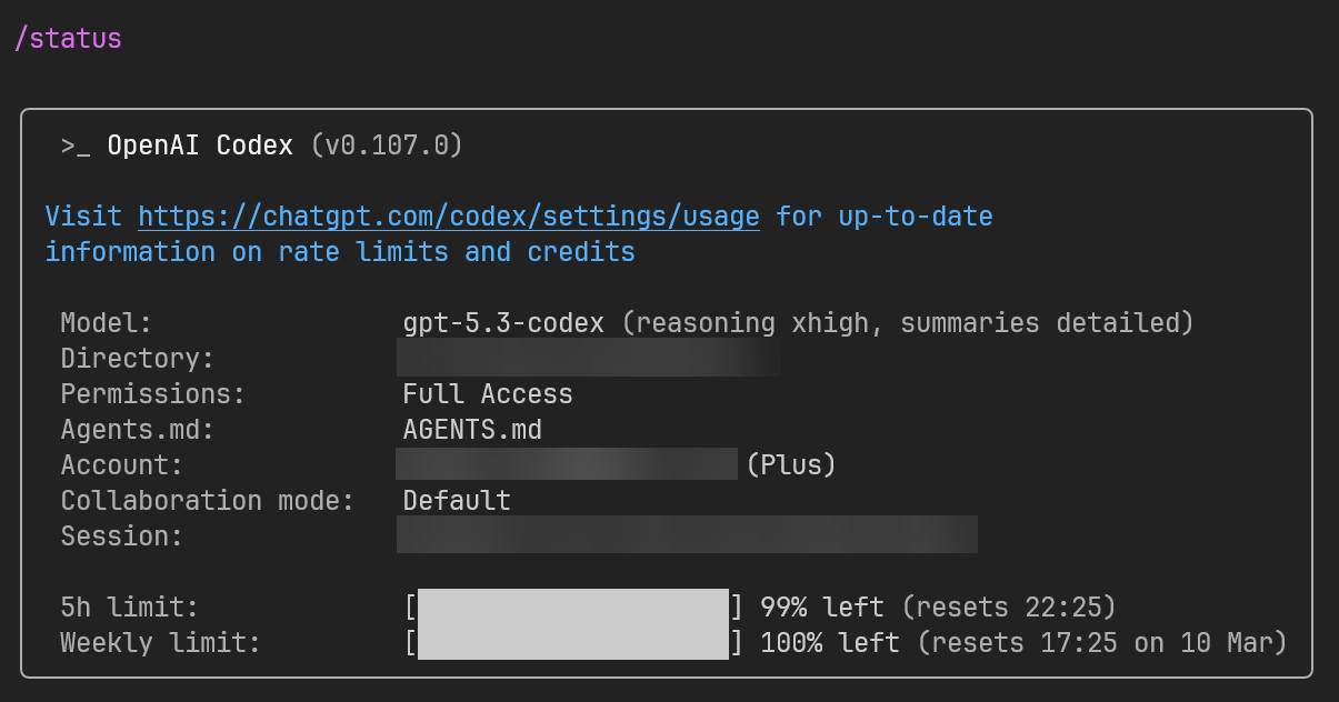 Will - 剛登入 Codex CLI 查看用量的時候，發現我的 ChatGPT Plus 用量又被莫名其妙 Reset 了，感覺這一兩天 ...