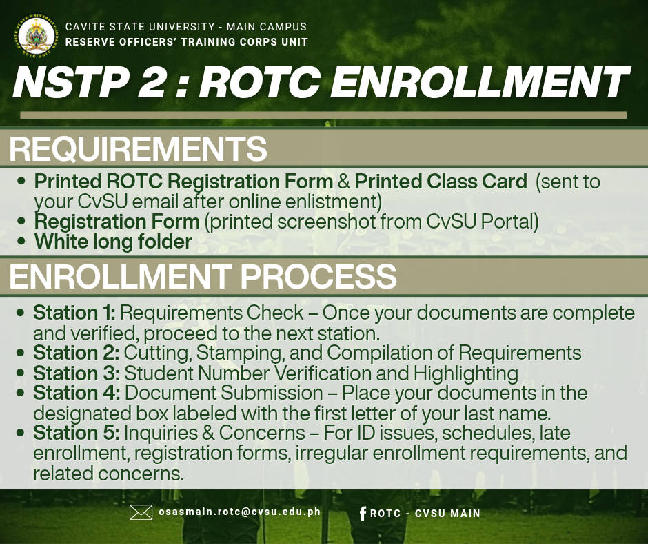 ROTC - CVSU MAIN added a new photo. - ROTC - CVSU MAIN