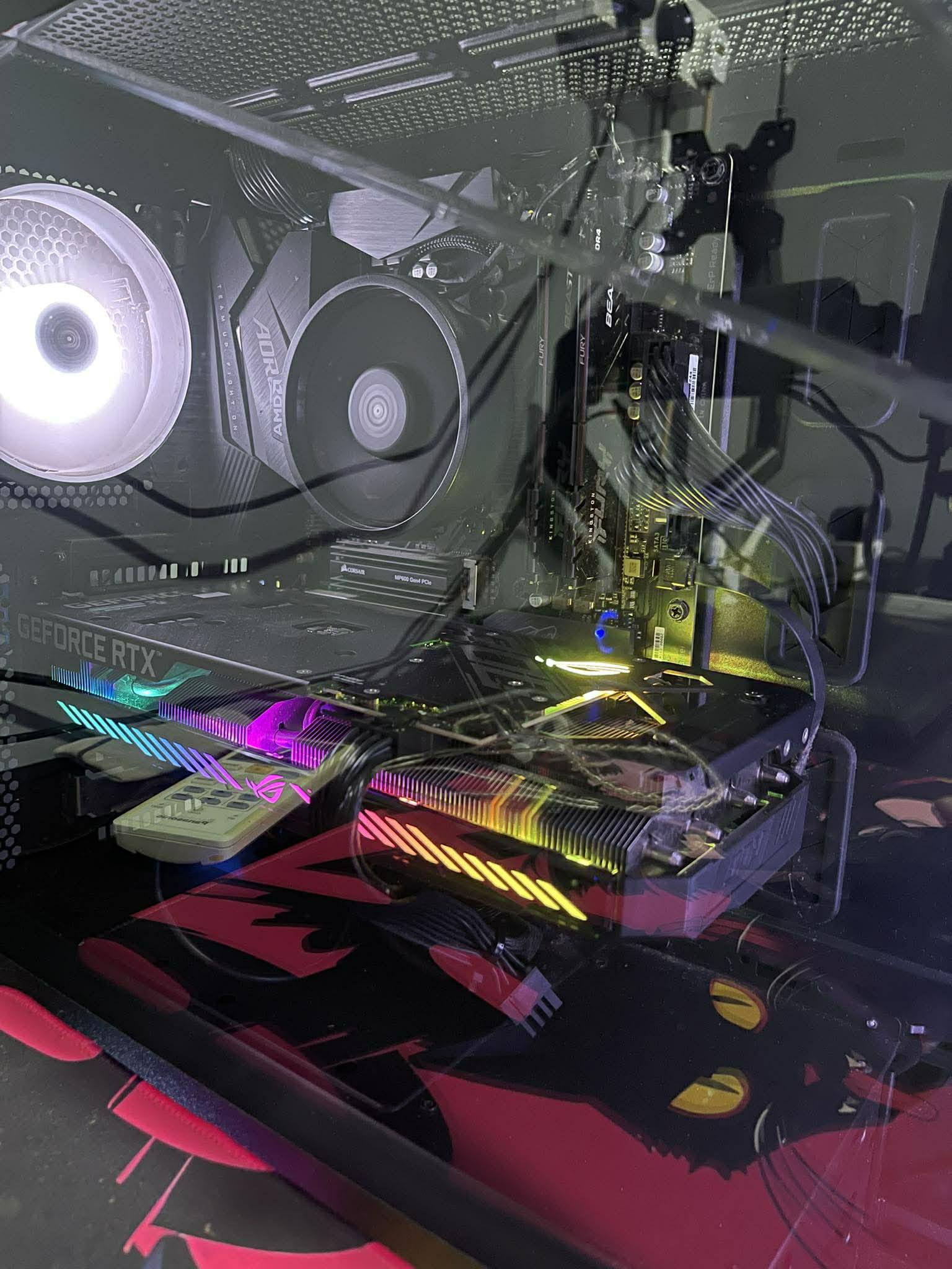 Ryzen 5 3600 Asrock b450m steel legend Vertical gpu riser Galax