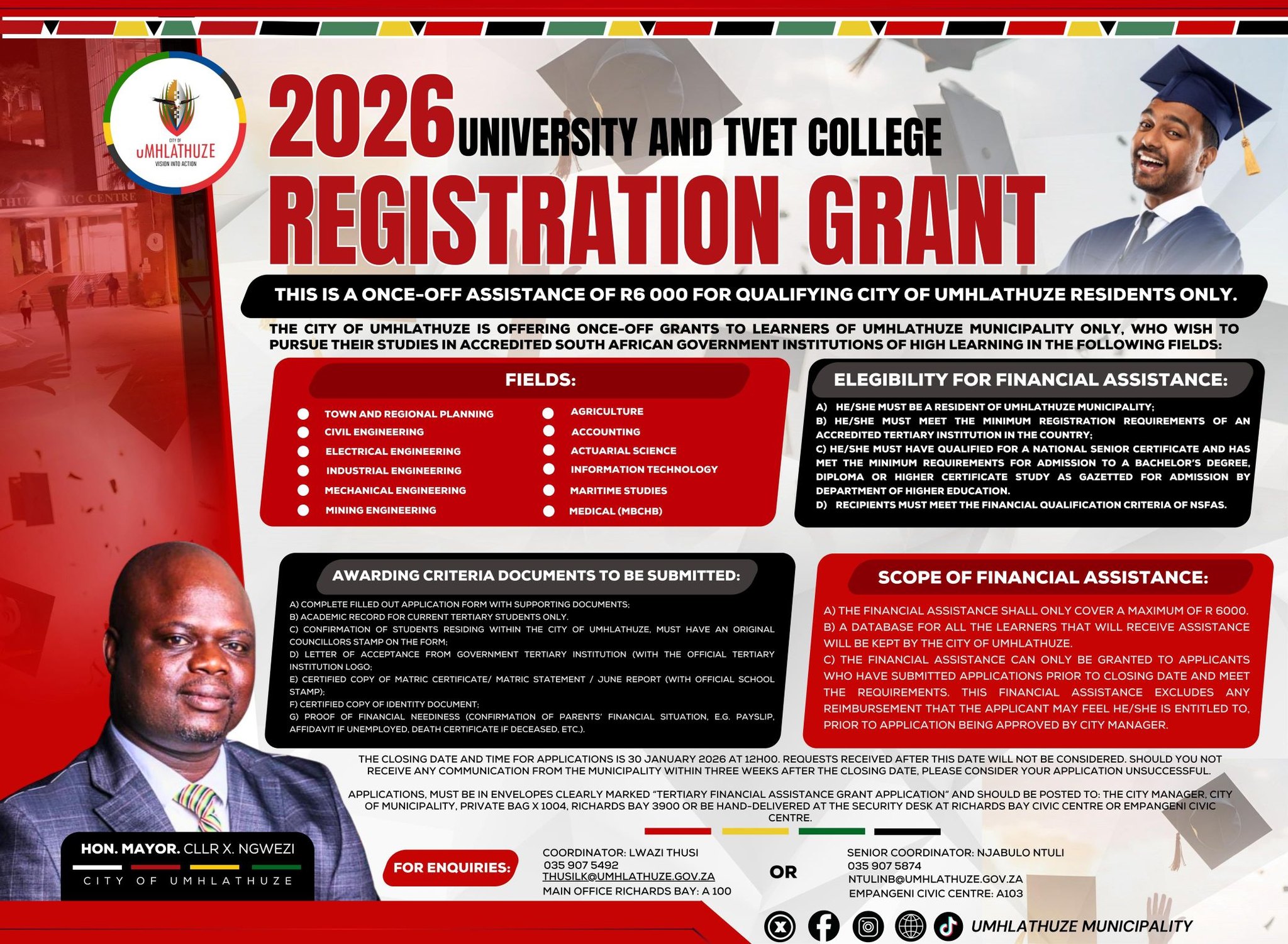 Ezivuthayo - CITY OF UMHLATHUZE 2026 UNIVERSITY AND TVET COLLEGE ...