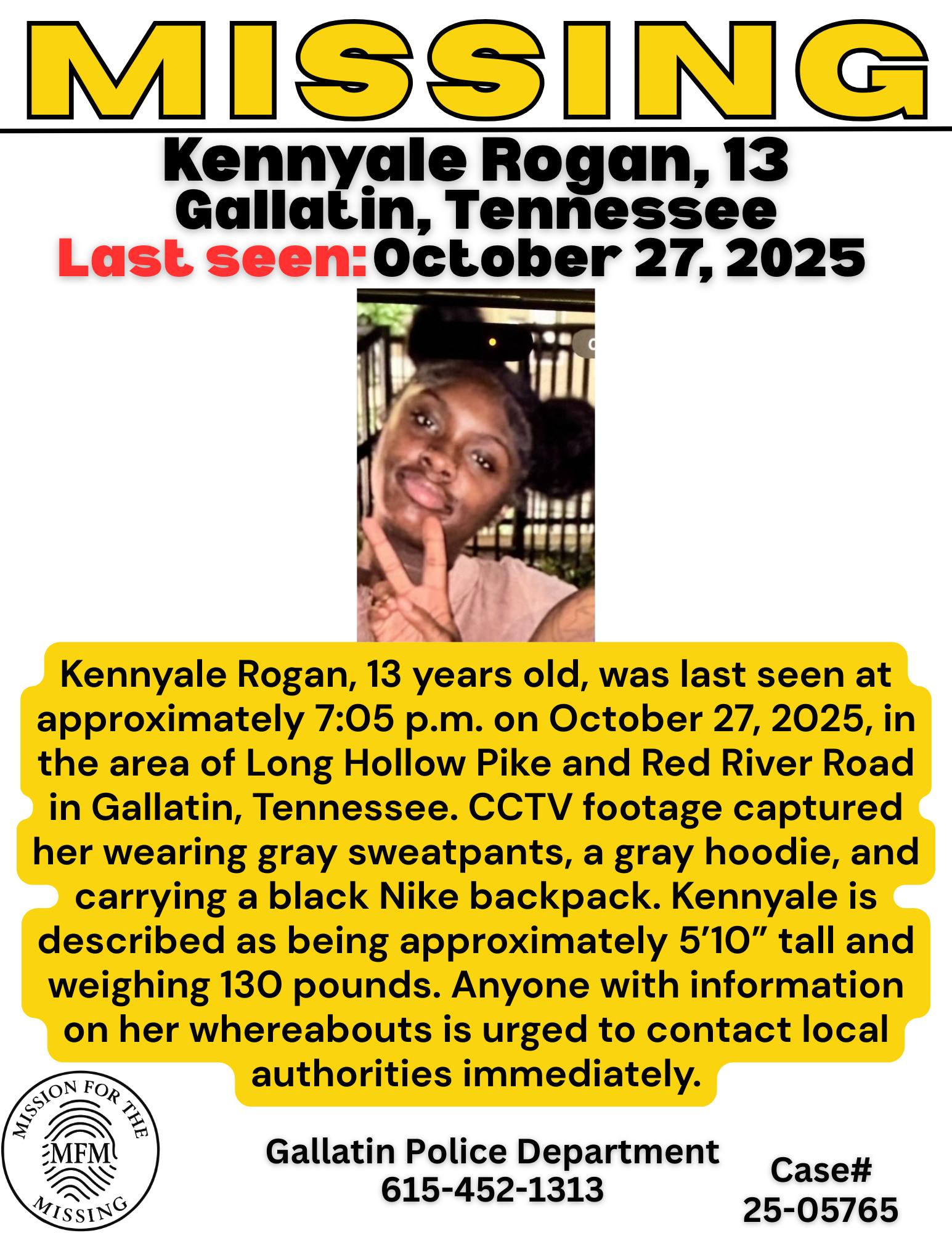 Tactical Hippie - 🚨 MISSING – KENNYALE ROGAN, 13 YEARS OLD... | Facebook
