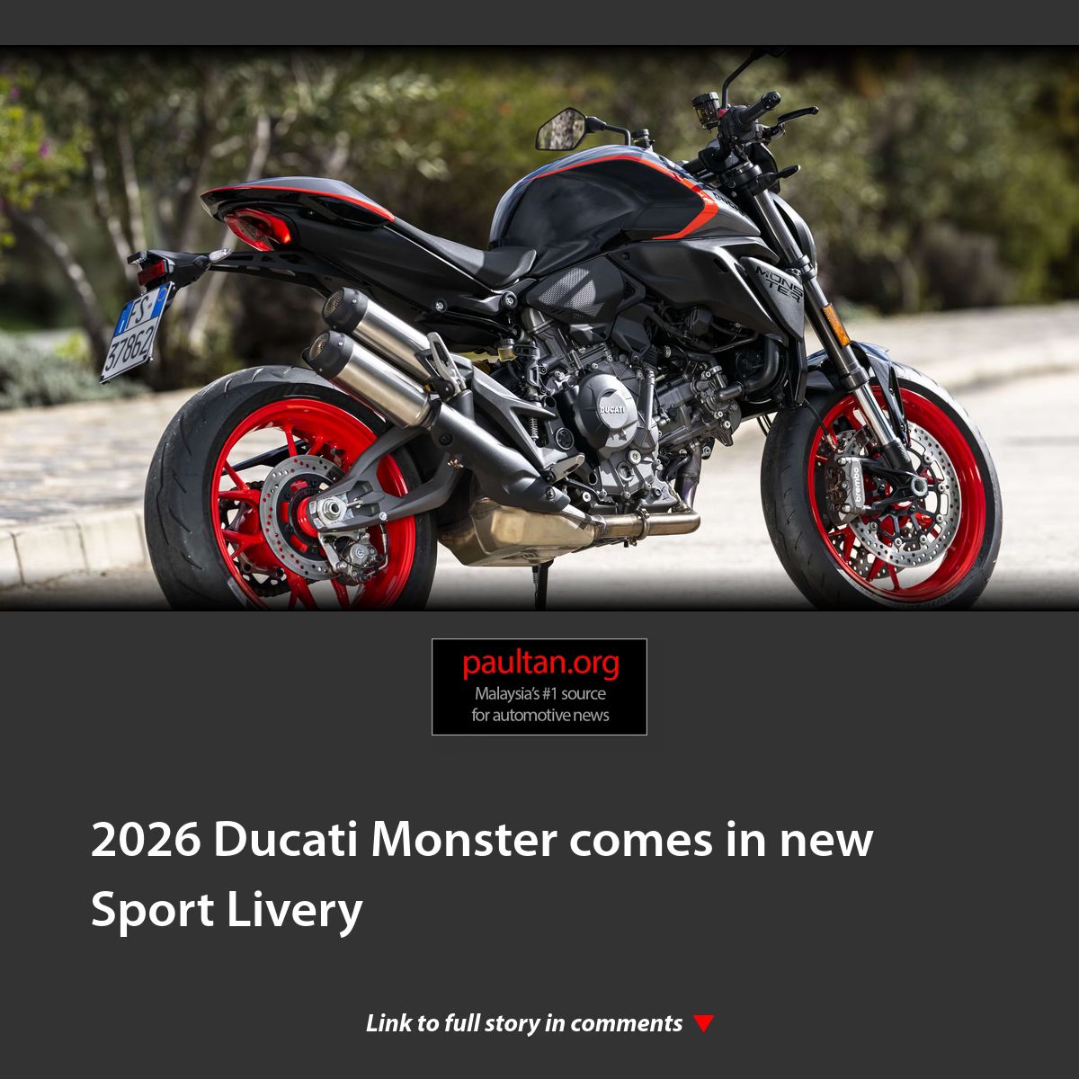 The 2026 Ducati Monster Sport Livery joins the current base model 