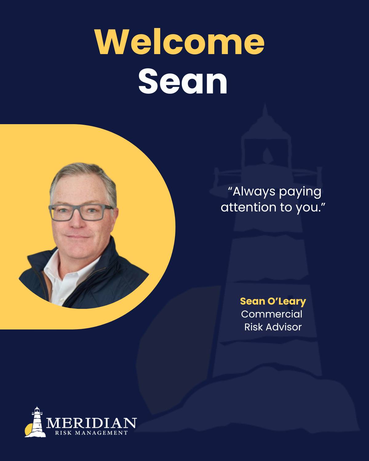 Meridian - Earlier this month, we welcomed Sean O’Leary to the team ...