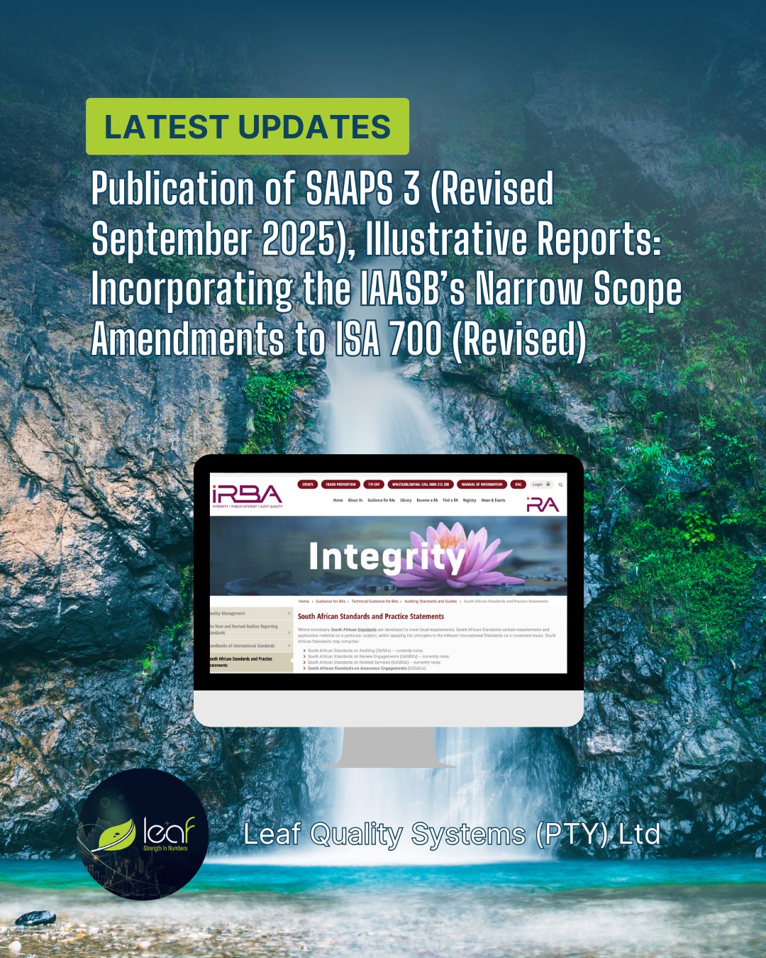 Leaf - Publication of SAAPS 3 (Revised September 2025), Illustrative ...