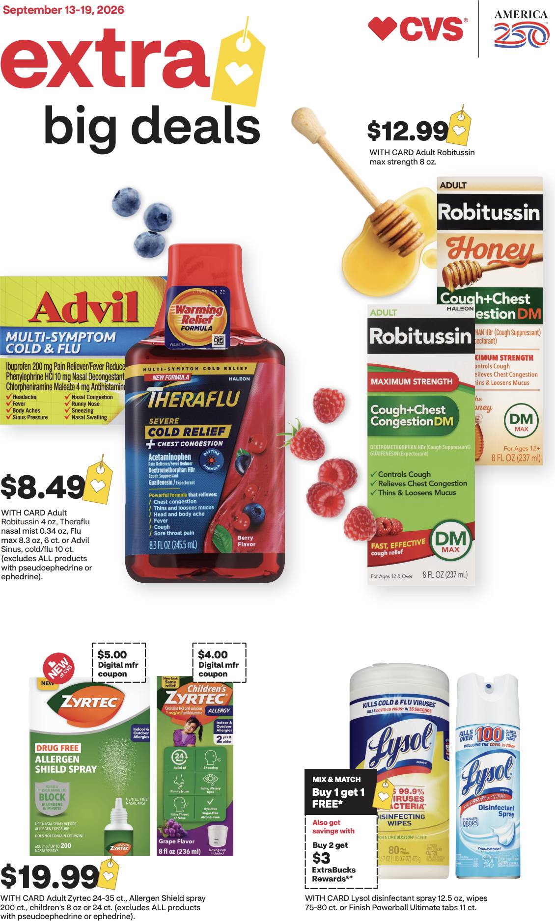 CVS weekly ad for 9/13/26 - 9/19/26 with deals on Advil, Theraflu