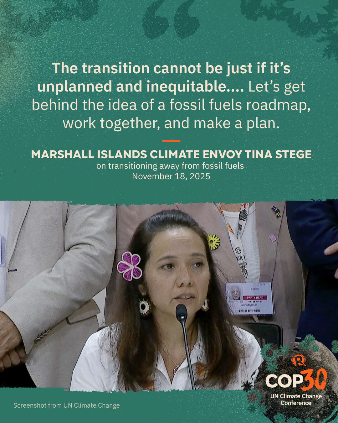 Rappler - Marshall Islands climate envoy Tina Stege stressed on ...