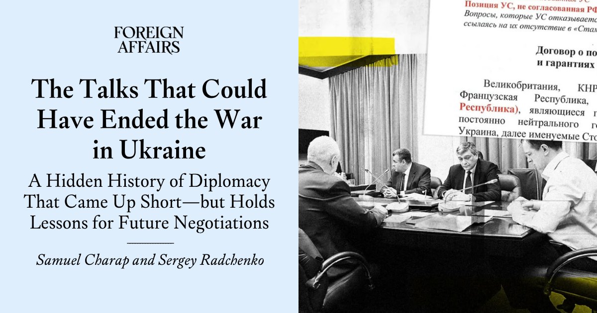 Foreign Affairs - Read Samuel Charap and Sergey Radchenko... | Facebook