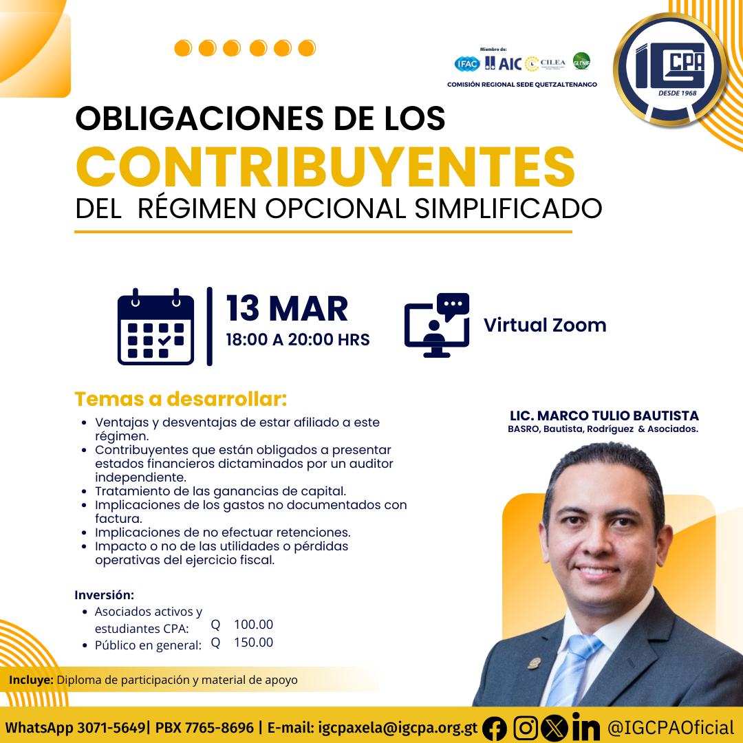 Instituto - 📌📊 ¡Inscríbete hoy y conoce las obligaciones del Régimen ...