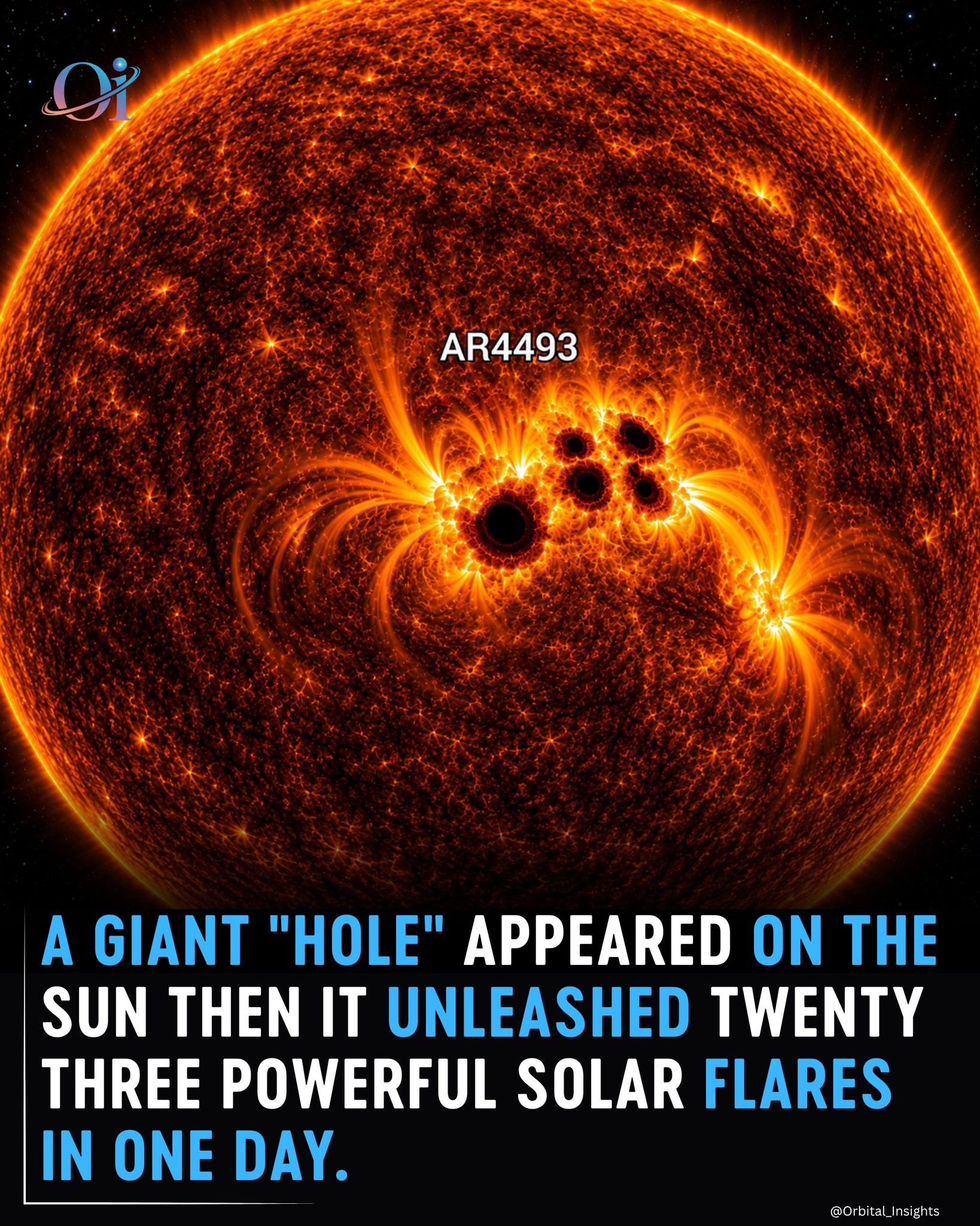 Reach For Sun うかく A newly emerged sunspot region known as AR4493 has quickly become