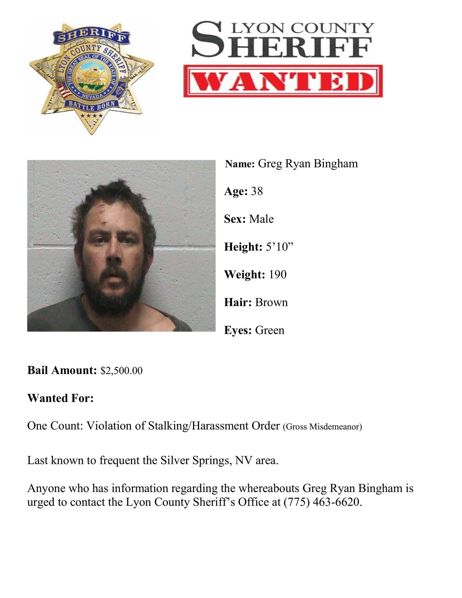 Lyon - WARRANT WEDNESDAY Anyone who has information regarding the ...