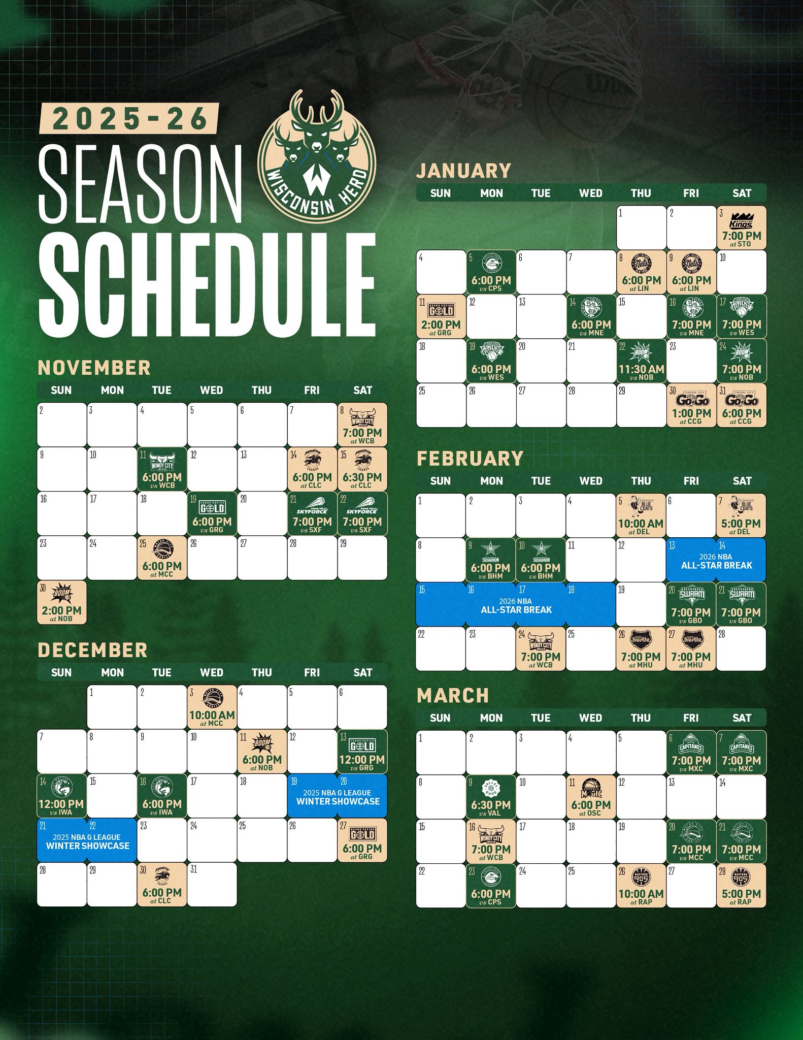 Wisconsin Herd - MARK YOUR CALENDARS 🗓️ Our 2025-26... | Facebook