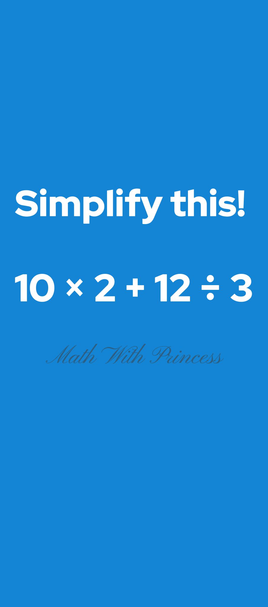 Math Challenge! #mathwithprincess... - Math with Princess | Facebook