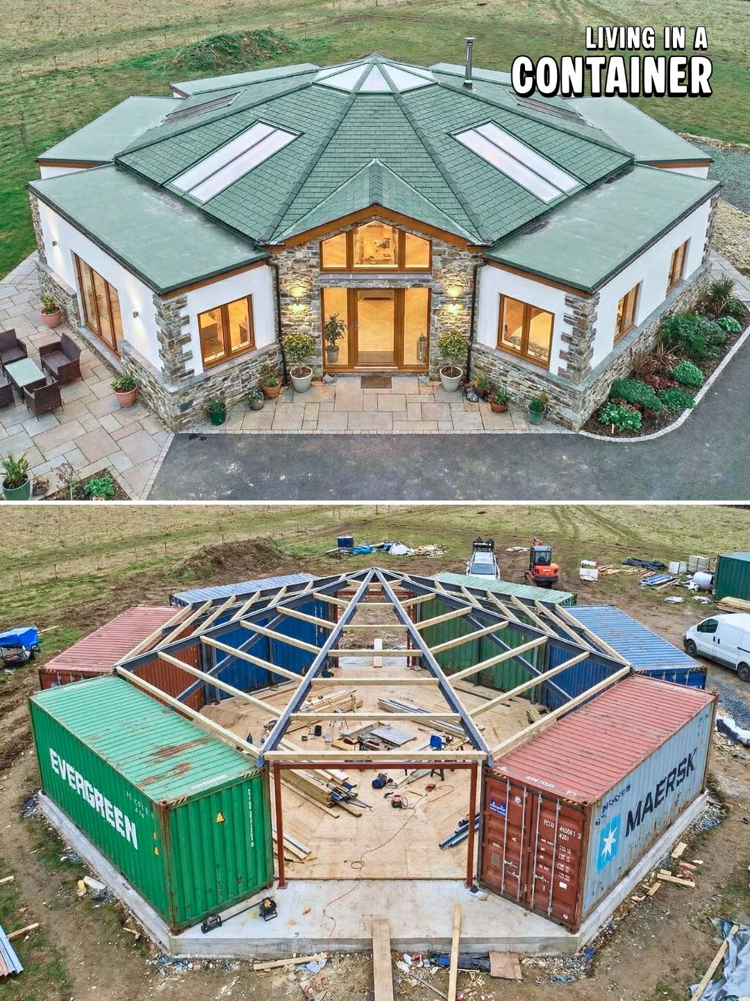 Living - The Anti-Box. A Star-Shaped Container Home. ⭐️ Shipping ...