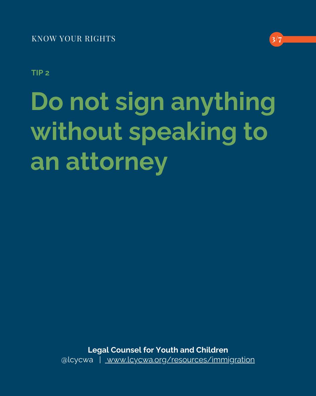 Legal - Know your rights! Check out LCYC's Know Your Rights guide for ...