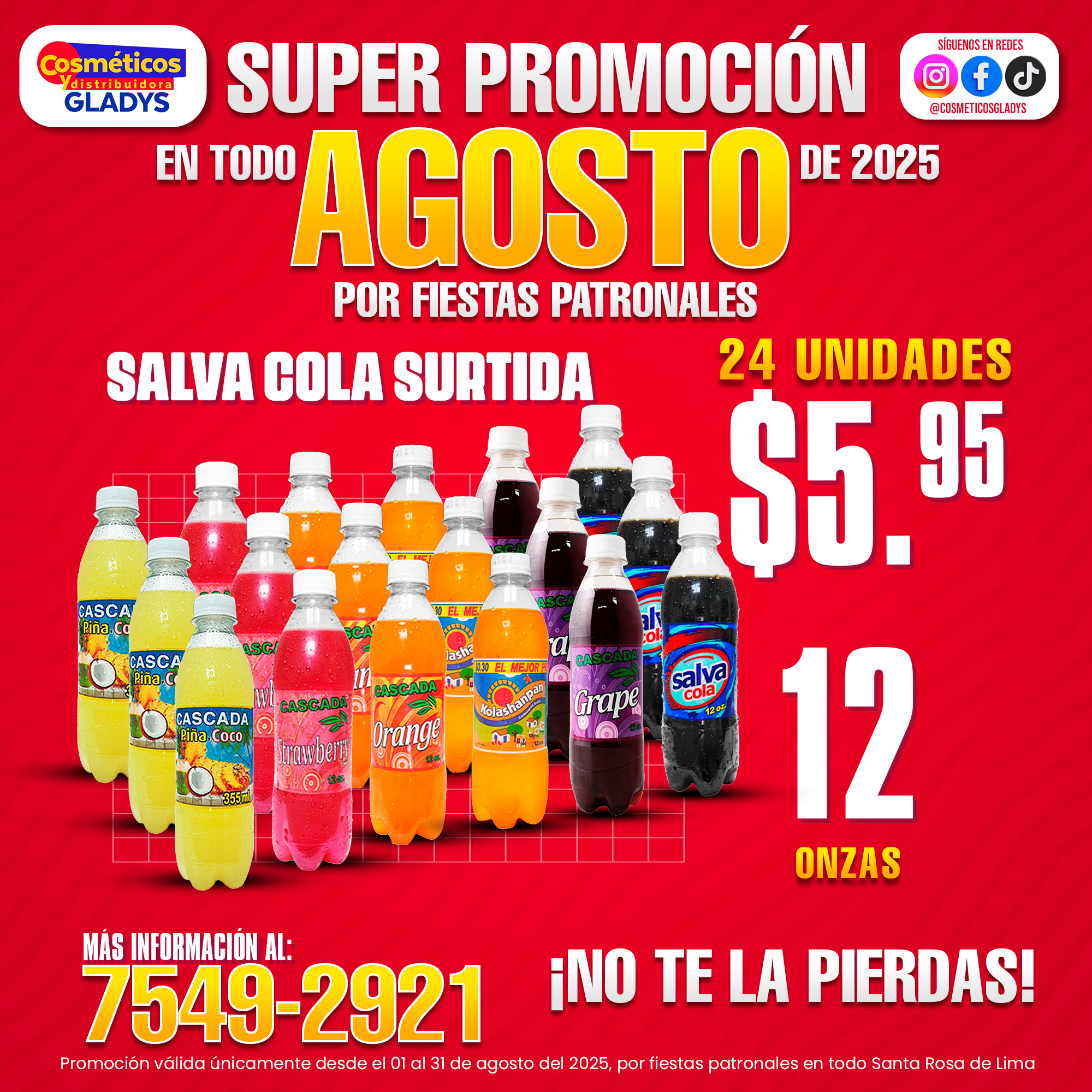 Cosméticos - 🎉🥤 ¡Super Promoción por Fiestas Patronales en Santa Rosa ...