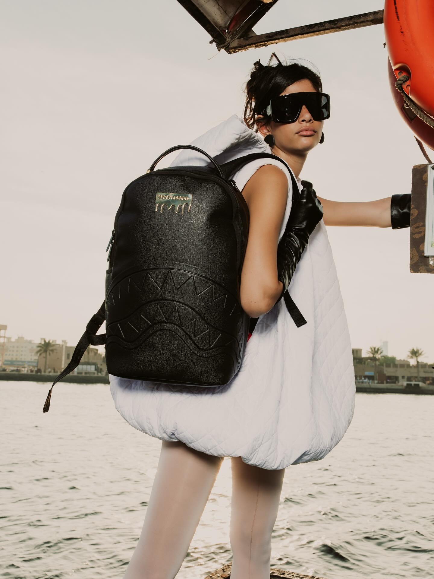 aimee kestenberg evil eye mini backpack leather True Religion Trapunto Logo Suede Flap Crossbody Brand logo on the inner lining. Aimee Kestenberg Gray Shoulder Bag