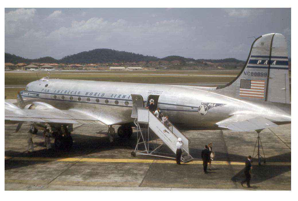 Pan - Passengers disembarking Pan American World Airways Boeing