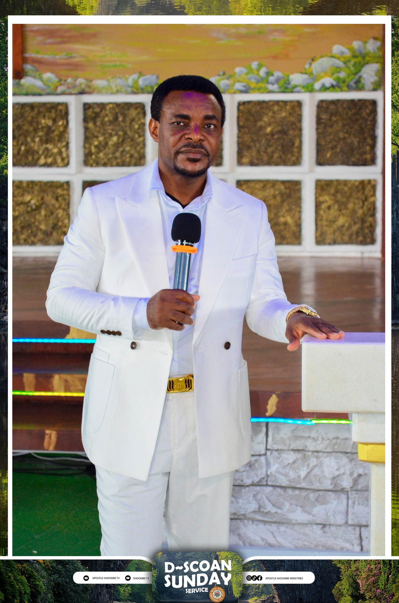 As the servant of God- Apostle Shoombe ascended the sacred altar