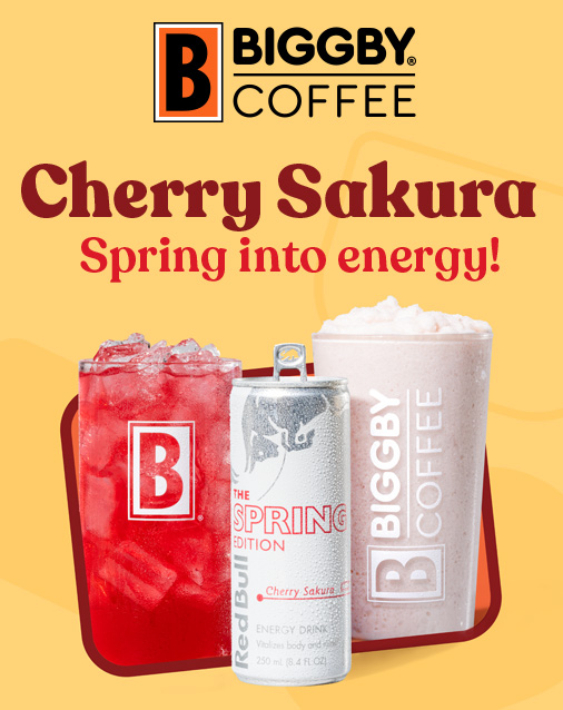Biggby - 🌸 Spring into Flavor with Cherry Sakura Red Bull! 🌸 Try