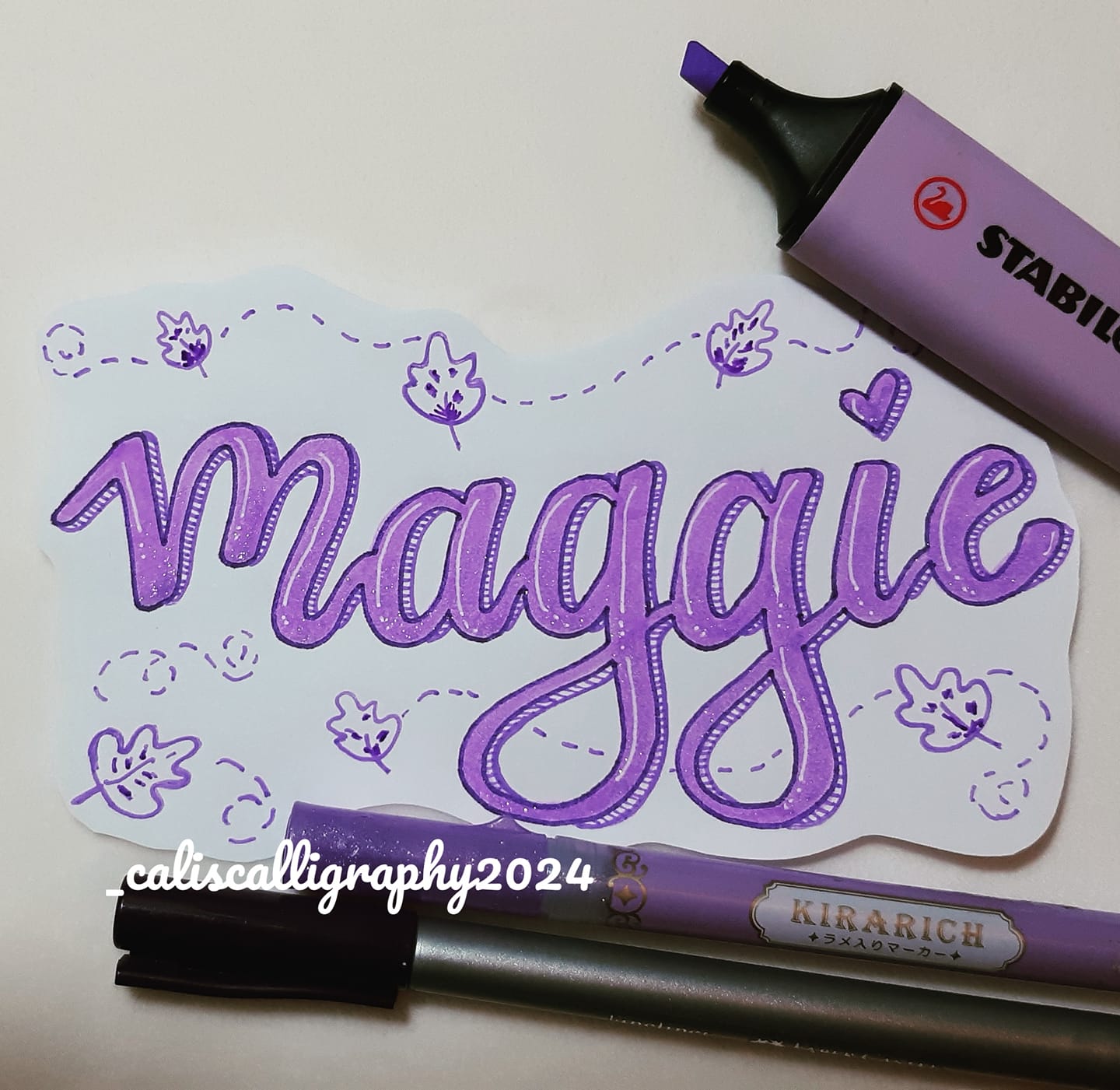 💜 Maggie 💜 #CalisCalligraphy2024... - Cali's Calligraphy