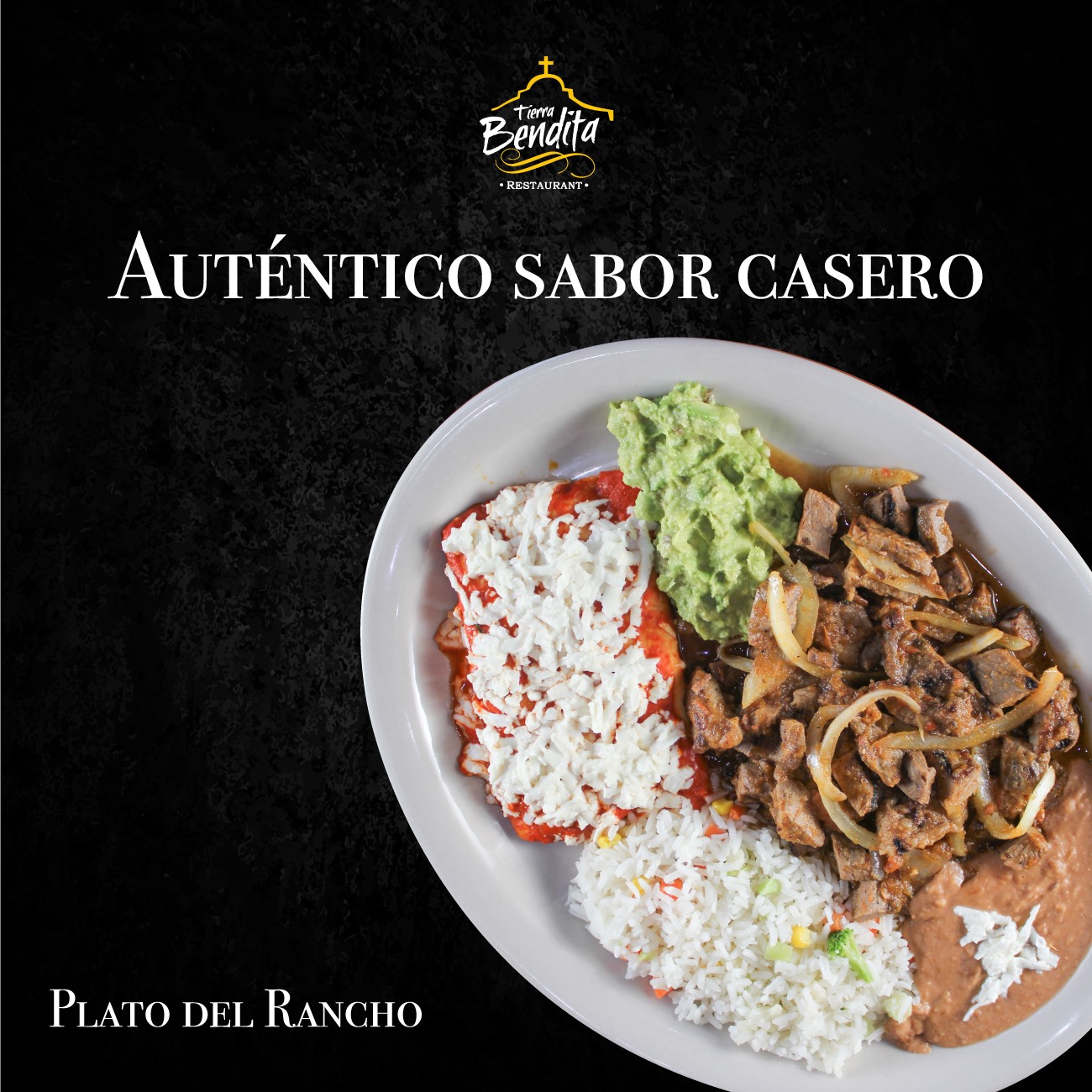 Tierra Bendita - Plato del Rancho con cortadillo ranchero,...