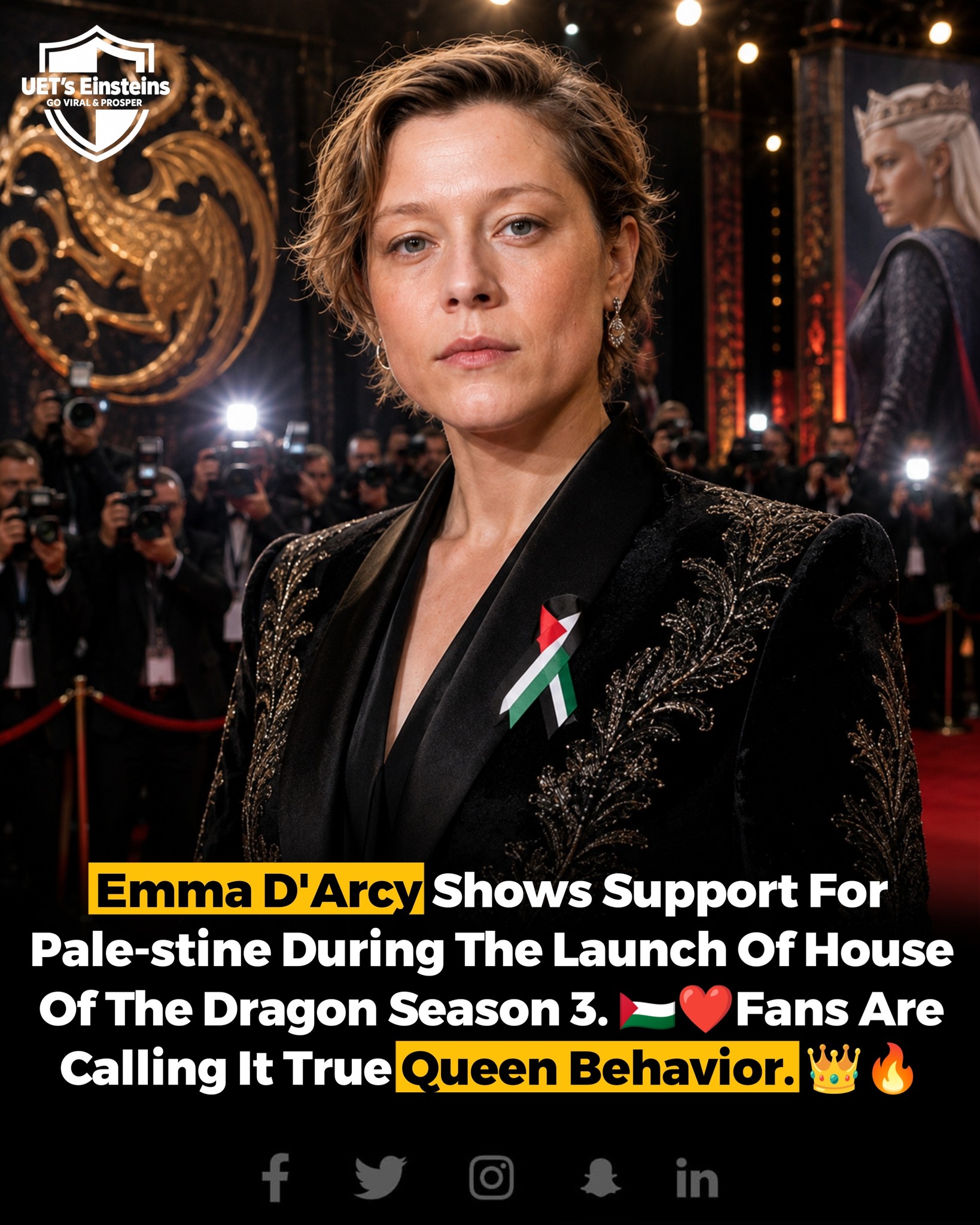 Emma D'Arcy Reportedly Showed Support for Pale-stine During the