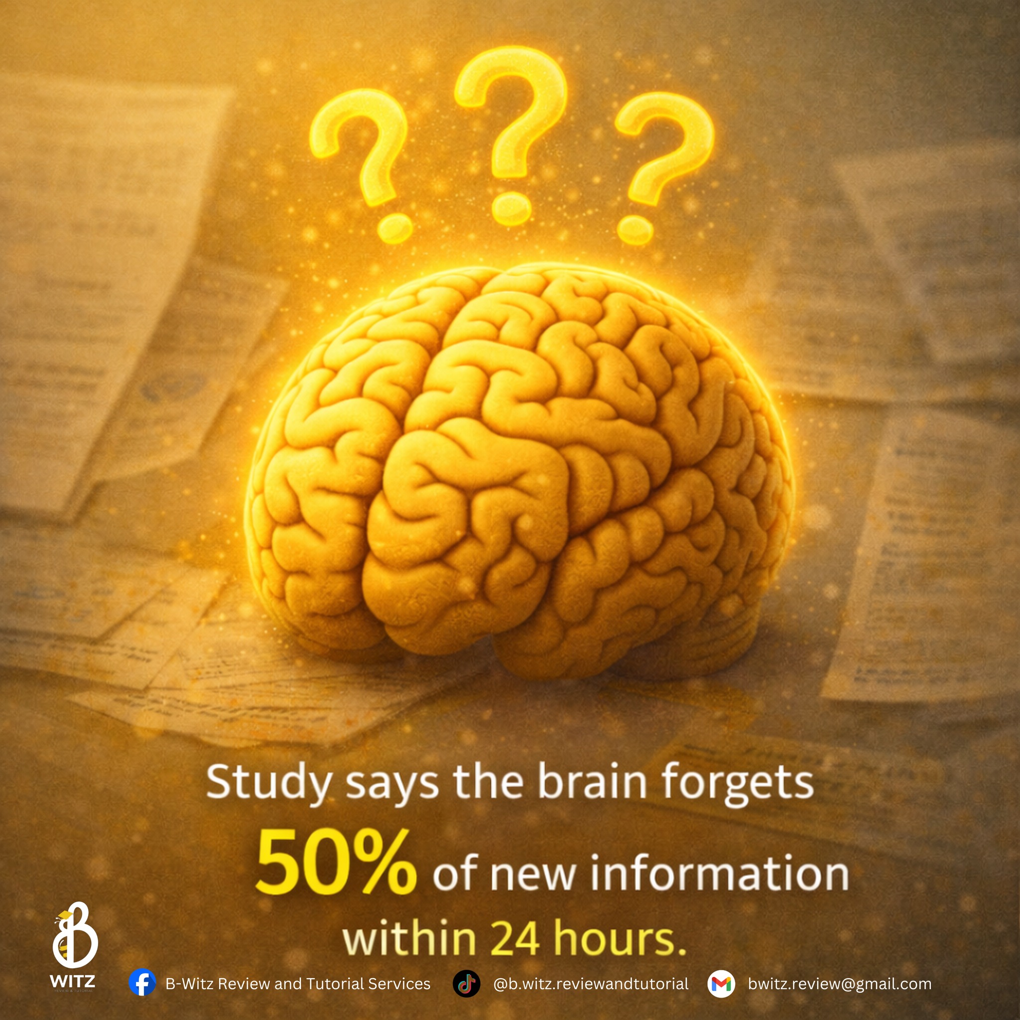 B-Witz - 🧠 𝗧𝗵𝗲 𝗯𝗿𝗮𝗶𝗻 𝗰𝗮𝗻 𝗳𝗼𝗿𝗴𝗲𝘁 𝘂𝗽 𝘁𝗼 𝟱𝟬% 𝗼𝗳 𝗻𝗲𝘄 𝗶𝗻𝗳𝗼𝗿𝗺𝗮𝘁𝗶𝗼𝗻 𝘄𝗶𝘁𝗵𝗶𝗻 𝟮𝟰 ...