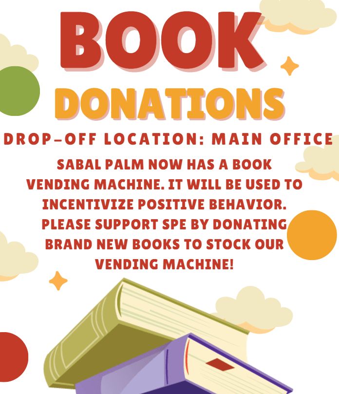 Sabal - 📚 Book Donations Needed! 📚 Sabal Palm now has a Book Vending ...
