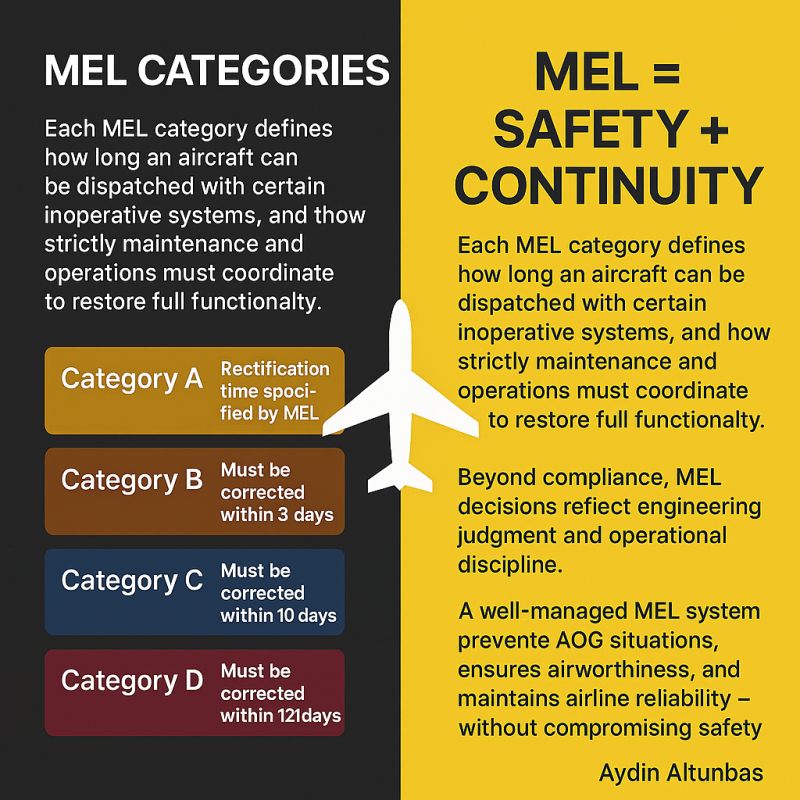 ️ MEL CATEGORIES – ENSURING SAFETY... - Aviation-knowledge | Facebook