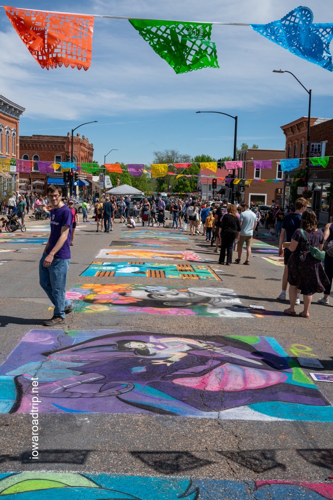 Colorful chalk art as far as the eye can see. 📍 Chalk the Walk in