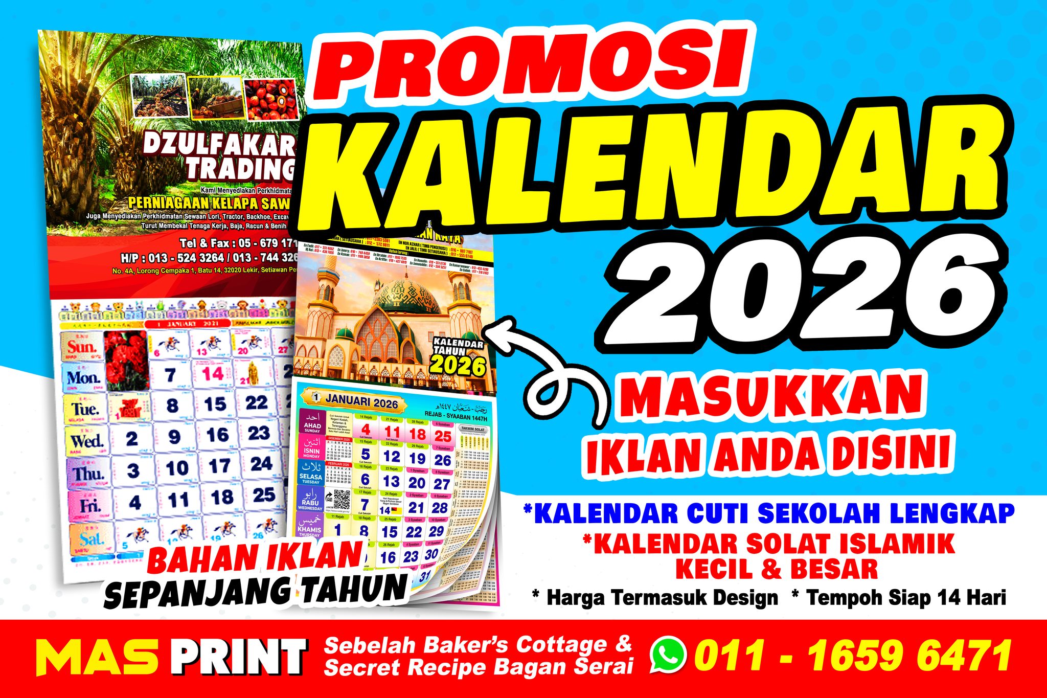 MAS - Tempahan Kalendar 2026 KINI DIBUKA - Bahan Pengiklanan Sepanjang ...