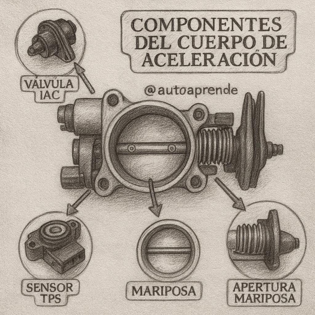 Auto - El cuerpo de aceleración regula la entrada de aire que mezcla ...