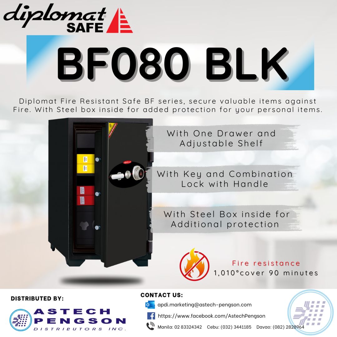 Astech - 📌 DIPLOMAT SAFE BF080 BLK KEY, COMBINATION LOCK AND HANDLE ...