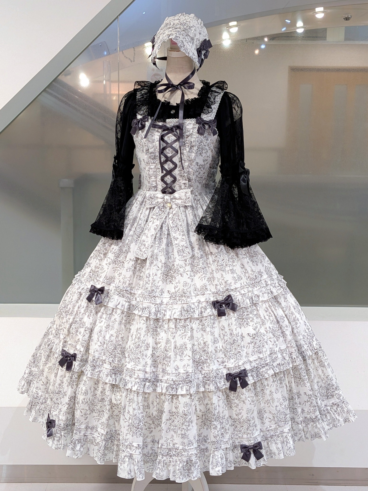 メタモルフォーゼ - Toile de Jouy Bouquet Long JSK (Olive) Regular
