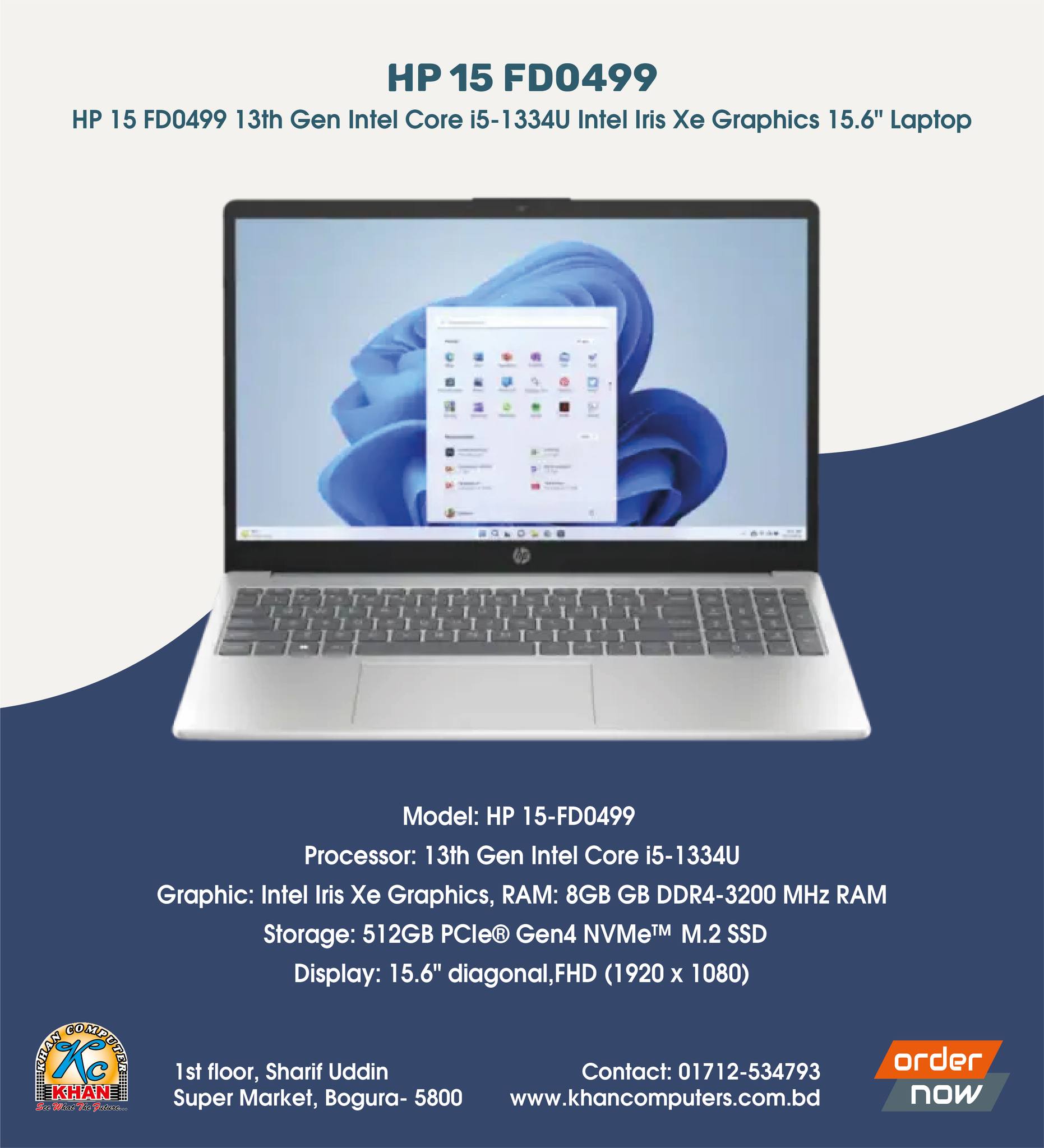 HP 15 FD0499 13th Gen... - Khan Computers - খান কম্পিউটারর্স | Facebook