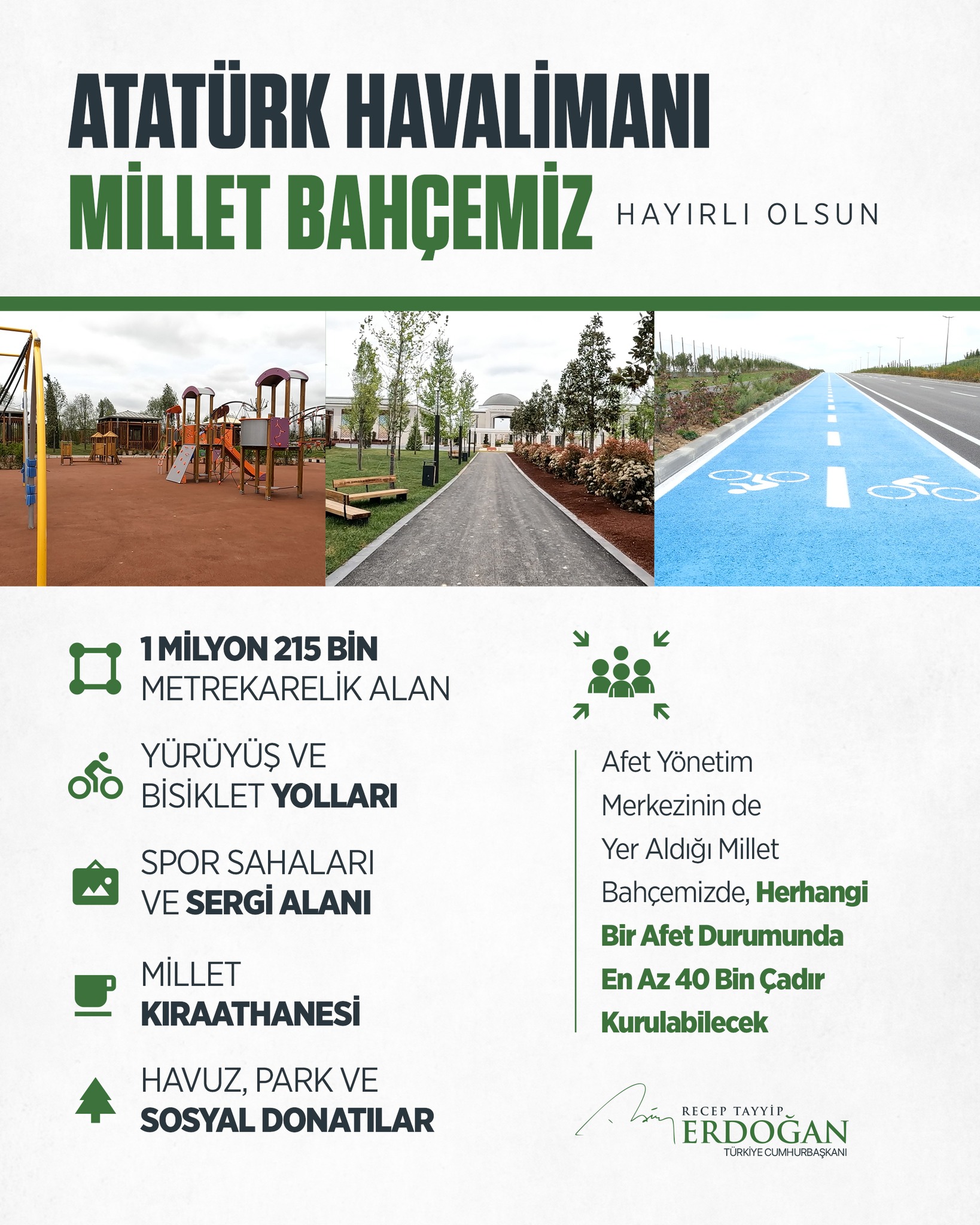 Recep - Bugün 1 milyon 215 bin metrekarelik alana yayılan Atatürk ...