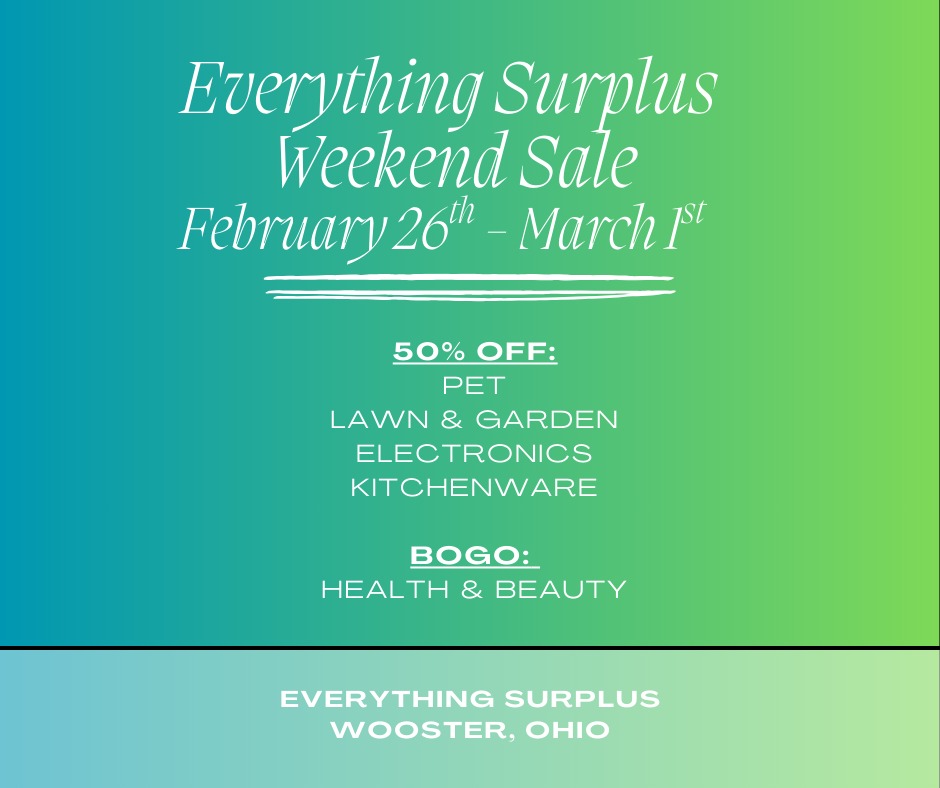 50% off of already discounted prices... - Everything Surplus | Facebook