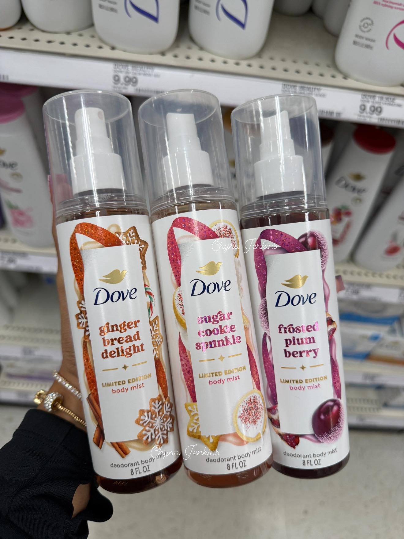 i FINNALY found the new dove body mist @ target 😩🧸❄️💕✨!!!