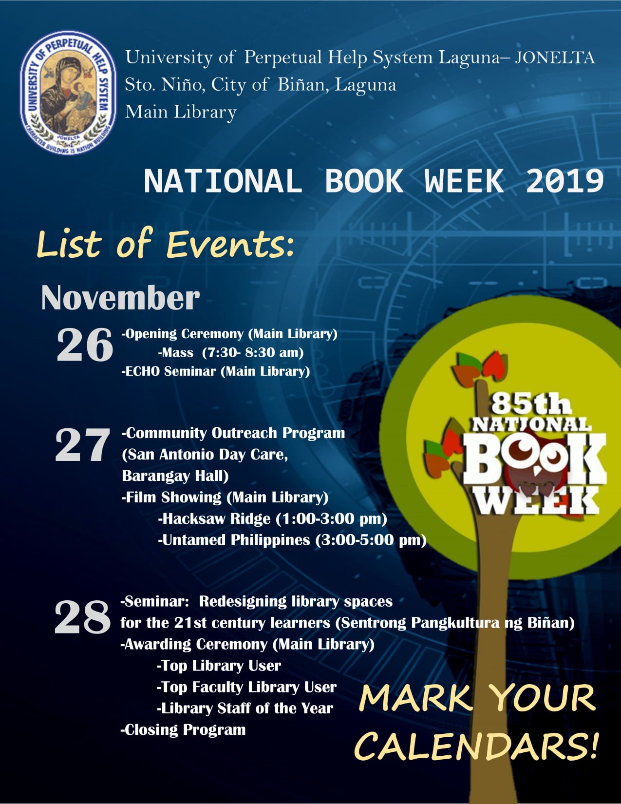 UPHSL Library - Mark your calendars Perpetualites! Here is...