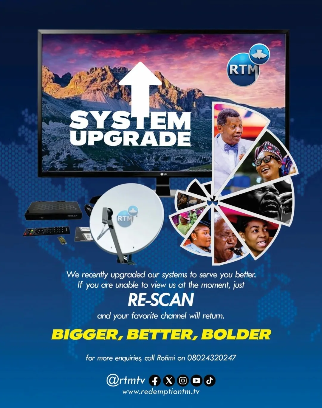 RTM is now Bigger,... - Redemption Television Ministry (RTM) | Facebook